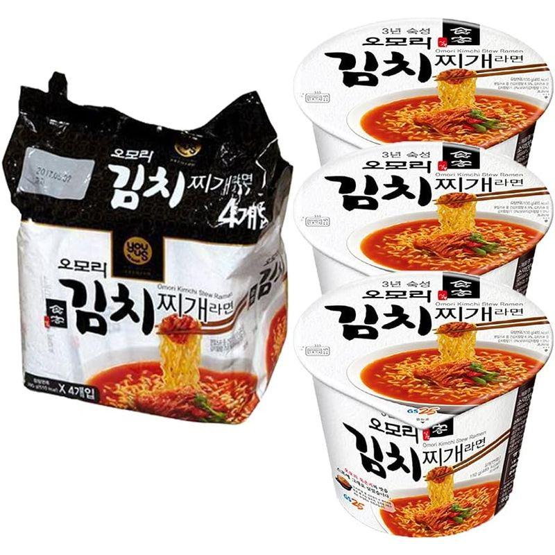 八道 Paldo GS25 オオモリ キムチチゲ ラーメン 4袋   カップラーメン 3個 セット   韓国食品   韓国ラーメン 並行輸入