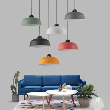 【H&R安室家】 30 x 14cm小號洛克曼吊燈 ZA0137(多色任選)