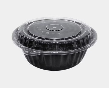 塑膠餐盒(上+下蓋)｜圓形｜16oz 耐熱可微波餐盒 總共 50入