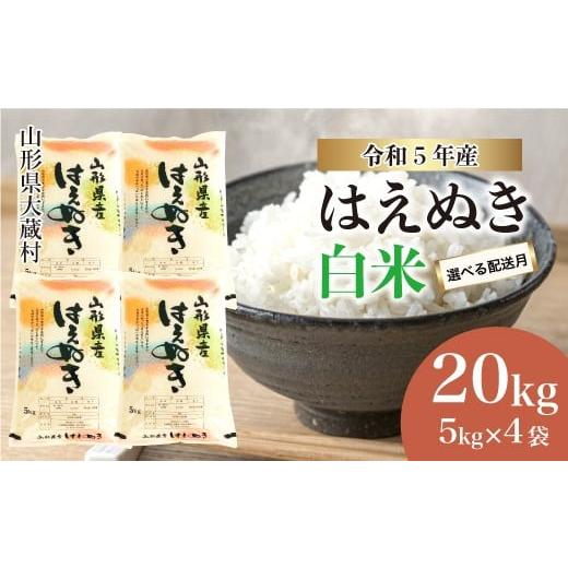 ふるさと納税 山形県 大蔵村 令和5年産 大蔵村 はえぬき  20kg （5kg×4袋）