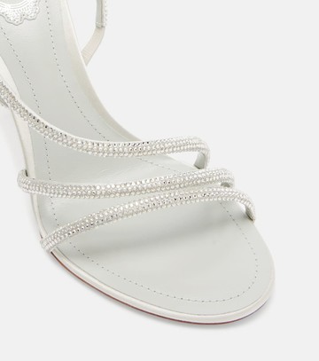 Rene Caovilla Crystal-embellished satin sandals