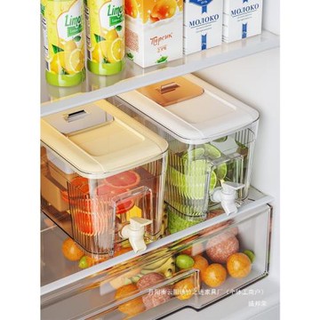 廠家直銷冰箱冷水壺帶龍頭水果茶涼水壺家用大容量密封冷飲果汁果