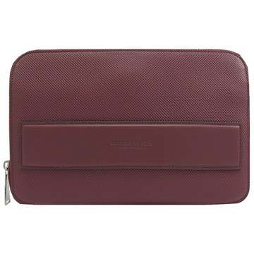 BOTTEGA VENETA 580472 簡約壓印LOGO防刮手拿包.酒紅
