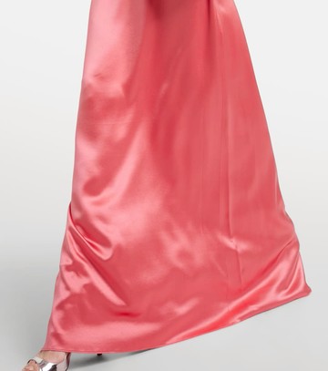 Monique Lhuillier Caped silk satin gown