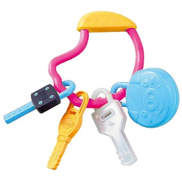 People 五感刺激鑰匙圈玩具2023 刺激五感發展 安全無毒材質  1個  多色