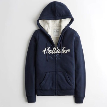 Hollister HCO 女 連帽外套 藍色 2048