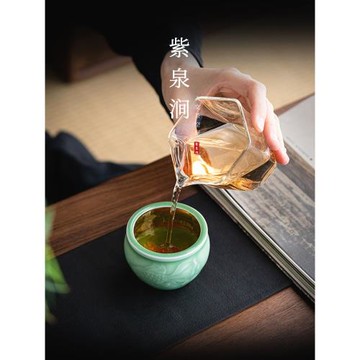 JOJO'S L. PD.紫泉澗.青瓷鎏金主人杯金玉滿堂禮盒裝茶具 | 卑屈