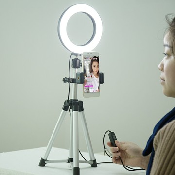 手機直播補光燈主播美顏嫩膚網紅拍照室內專用拍攝環形燈打光燈
