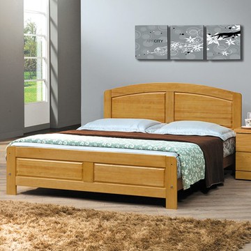 【obis】潘朵拉白楊木5.2尺雙人床架不含床墊(床組)