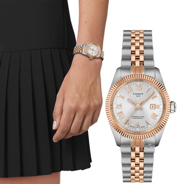 TISSOT 天梭 官方受權 Ballade系列 天文台認證 時尚機械錶 女錶-T1562082203300