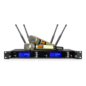 專業一拖二無線麥克風可調頻KTV話筒舞臺演出KTV唱歌會議K歌【Snowbelle優選】