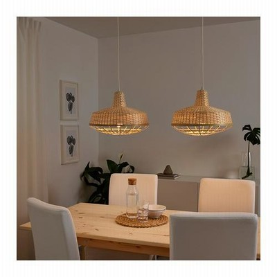 IKEA シーリングライト　竹 電球付き イケア/IKEA LEDペンダンライト(LED電球付き)/ダイニング