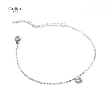 【Gulicc】古莉可  ins 簡約 愛心 鈦鋼 手鍊(首飾 飾品 手鍊 手環 手繩 韓國 情人節 母親節 七夕 生日禮物)
