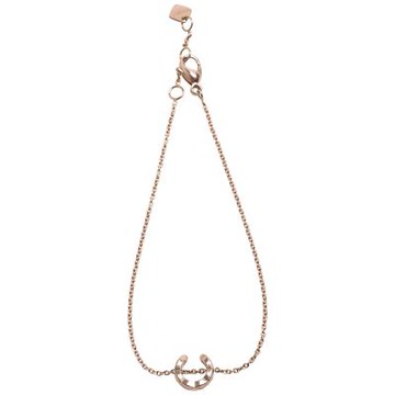 CHANEL 經典雙COCO CRUSH系列18K玫瑰金菱格紋圖騰手鍊(玫瑰金)