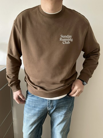 大碼男裝春秋款字母美式休閑胖子加肥加大男款圓領長袖衛衣【木屋雜貨】