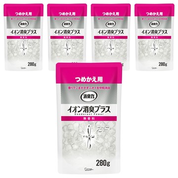 ST 雞仔牌 消臭力 部屋離子機能PLUS消臭力 無香料 補充包  280g  5包