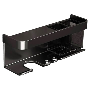 超級工廠 鋼琴烤漆吹風機架 太空鋁材質  黑色  1個