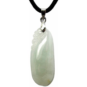 玉藍花透紫 天然A貨翡翠玉石吊墜子項鍊H28