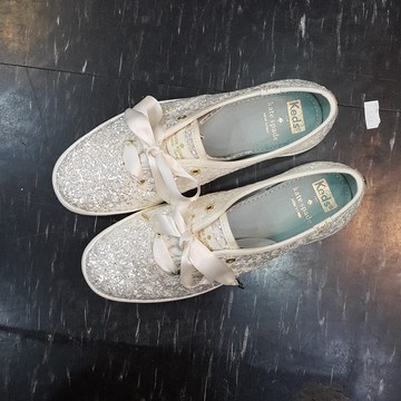 Keds x kate spade NEW YORK 亮片 白色 珍珠白 緞帶 新娘 婚紗 婚嫁系列 聯名款