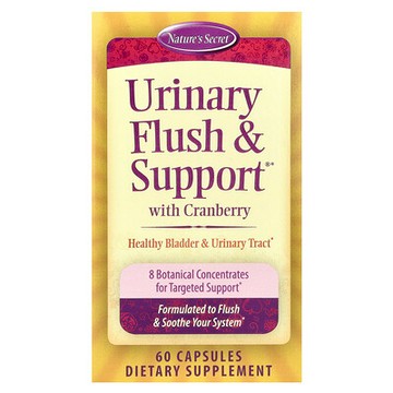 Nature's Secret, Urinary Flush & Support®，含蔓越橘，60 粒膠囊