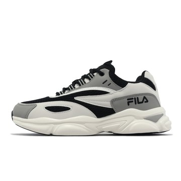 FILA 休閒鞋 FLAMENCO 米白 灰黑 復古 運動 老爹鞋 男 1J908X140