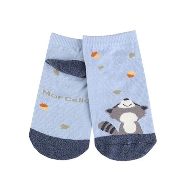 可愛造型抑菌除臭襪童襪-浣熊 - 19-21cm / 浣熊藍