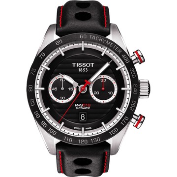 TISSOT PRS516 系列計時機械腕錶-黑/45mm T1004271605100