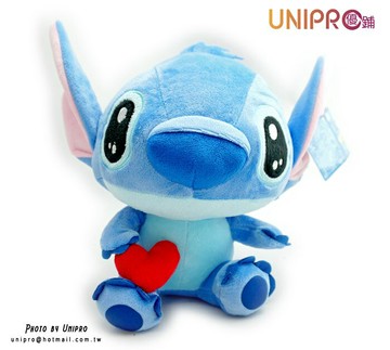 【UNIPRO】迪士尼 史迪奇 stitch 星際寶貝 抱心絨毛玩偶 禮物