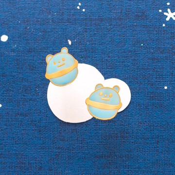 熊仔星球 手作耳環 熊 耳夾