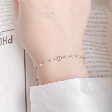 橄欖石925純銀簡約爪鑲mix葡萄石果實手鍊