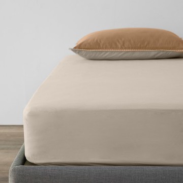 艾禮思200織水洗棉床包單人 米