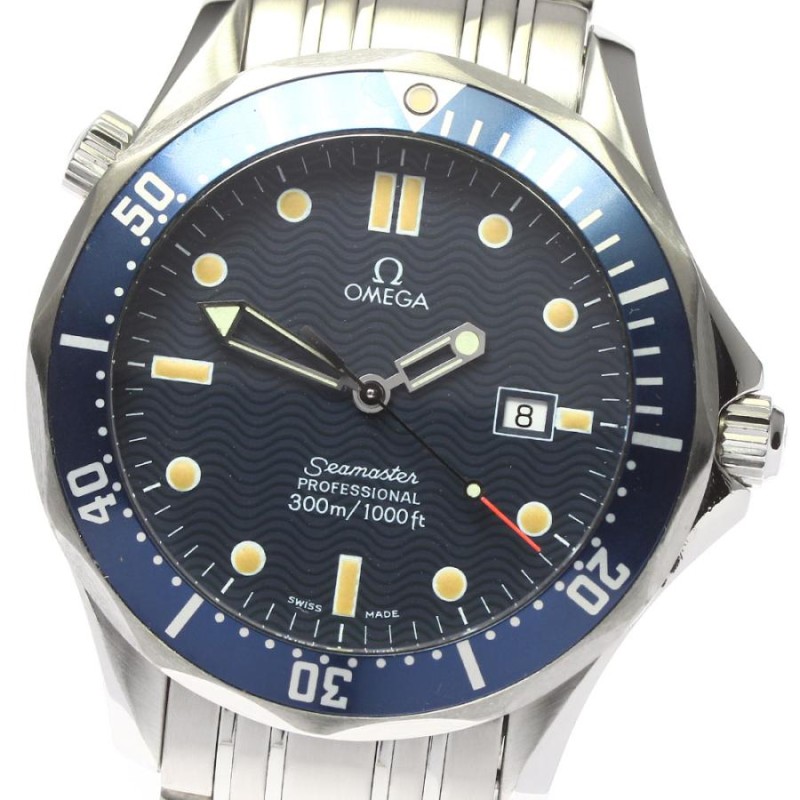 オメガ OMEGA 2541.80 シーマスター300 デイト クォーツ メンズ 良品 _746810