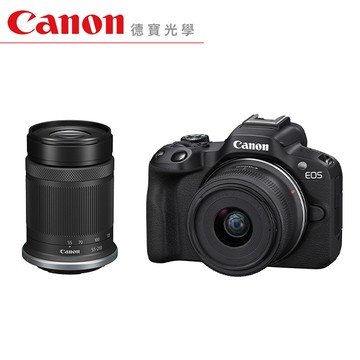 Canon EOS R50 RF-S 18-45 55-210 IS STM 雙鏡組 (黑) 台灣佳能公司貨 VLOG 4/30前登錄送原廠電池