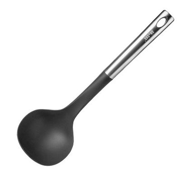 《ibili》Malmo不沾鍋矽膠湯杓-黑32cm-- 料理匙 攪拌杓 攪拌勺 湯匙