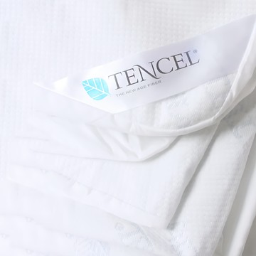 LoveCity 寢城之戀 專業級100%防水床包式保潔墊 頂級TENCEL天絲針織 台灣製  特大  White