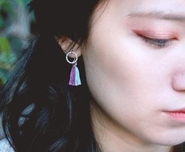 小行星流蘇系列 - 水星 - 925純銀手作耳環 銀飾 禮物 包裝