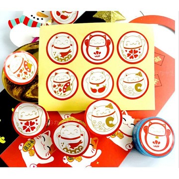 【嚴選現貨】 新春貼紙 新年貼紙 招財貓 封口貼 月餅 封口貼 貼紙 小蛋糕貼紙 烘焙貼紙 包裝貼紙 萬用貼紙 烘焙包裝