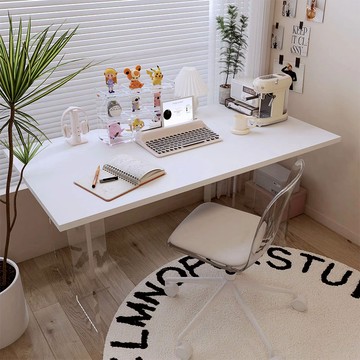 輕奢現代懸浮書桌簡約臺式家用亞克力餐桌電腦桌子書房學習辦公桌