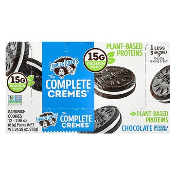 Lenny & Larry's, The Complete Cremes®，三明治曲奇，巧克力味，12 包，每包 2.86 盎司（81 克）