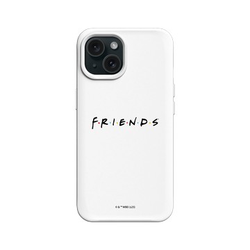 iPhone 15 SolidX 白 - Friends - 六人行Logo(黑）