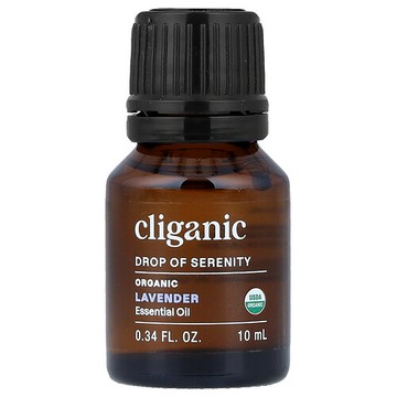 Cliganic, 有機精油，薰衣花草香，0.34 液量盎司（10 毫升）