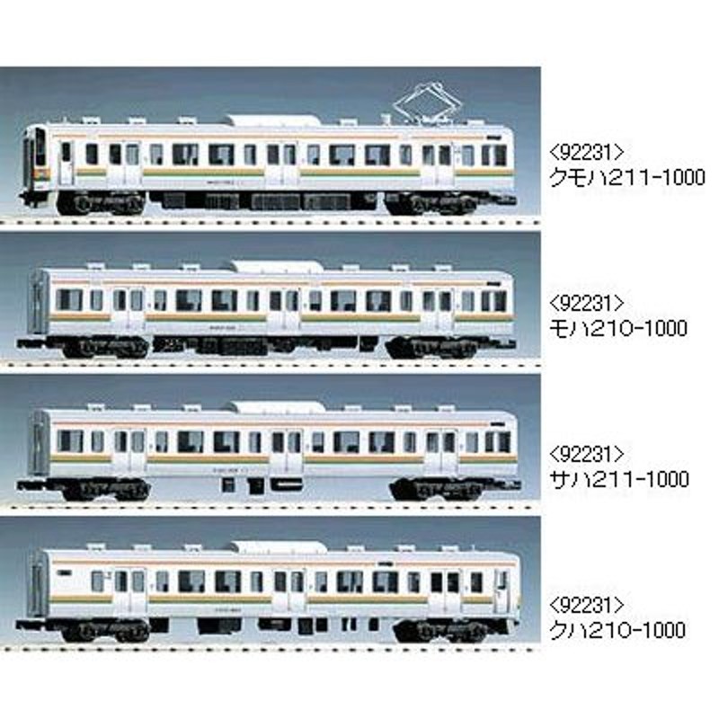 211-3000系近郊電車（東北・高崎線） 4両増結セットB 【TOMIX・92231