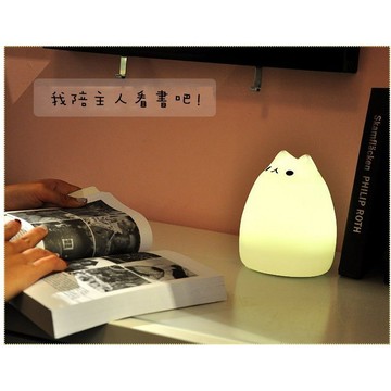 【可變換6種顏色🐈】貓咪夜燈 造型夜燈 Pusheen 軟矽膠夜燈 FB貓 臉書貓 臉書表情 生日禮物【HT04】