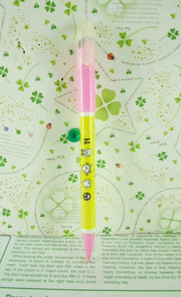 【震撼精品百貨】寵物機 自動筆附印章-粉 震撼日式精品百貨