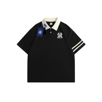 奧特萊斯日系簡約短袖POLO衫男潮牌寬松情侶休閑百搭翻領半袖體恤