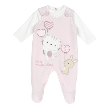 粉彩-兩件式背心褲套裝-貓咪