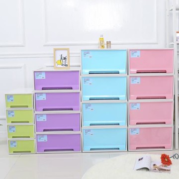 收納箱抽屜式透明整理箱衣柜衣服收納柜儲物箱子桌面收納盒特大號