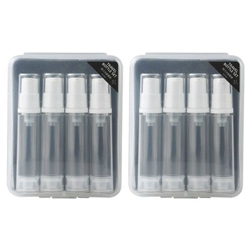 ROYALLIN 蘿林嚴選 旅行真空透明分裝瓶 8入 10ml真空乳液瓶 10ml真空噴霧瓶 5ml真空噴霧瓶 5ml真空乳液瓶 真空噴霧細緻綿密  混搭款  1組