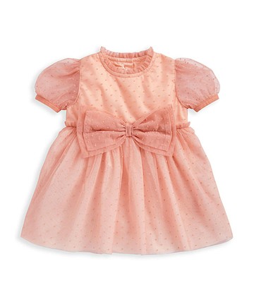 織紗-短袖包屁洋裝(玫瑰)12-18m