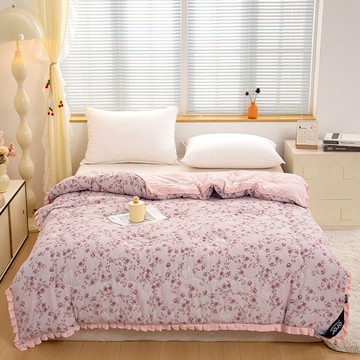 NATURALLY JOJO 韓風水洗紗石墨烯雙色被  德斯坎棕  180 x 210cm